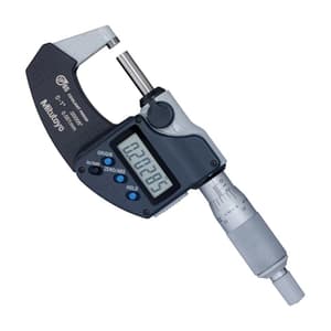 Mitutoyo 1 inch / 25.4 mm Digital Micrometer With Ratchet Stop & SPC Data Output (IP65 Coolant-Proof), 293-330-30
