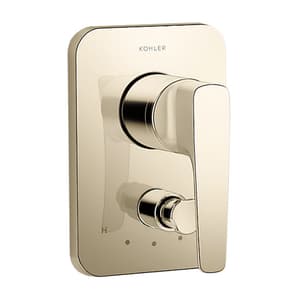 Kohler Aleo+™ Aqua Turbo 235 Recessed Bath & Shower Valve Trim in French Gold Finish, K-72328IN-4FS-AF