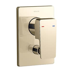 Kohler Hone Aqua Turbo 235 Recessed Non-thermostatic Bath & Shower Valve Trim in French Gold, K-22541IN-4FS-AF