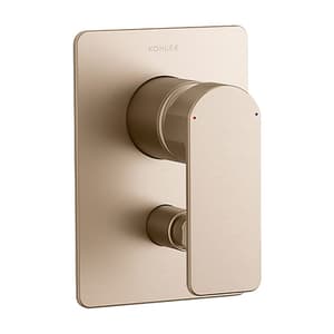 Kohler Parallel Aqua Turbo 235 Recessed Bath & Shower Trim In Brushed Bronze, K-23496IN-4SL-BV