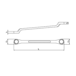 Taparia 65 x 70 mm Shallow Offset Ring Spanner (Phosphated)