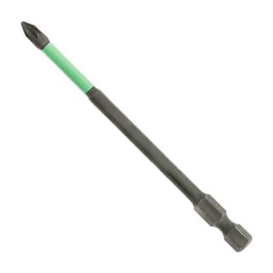 Hogert PZ3 x 100 mm Length Pozidrive Impact Screwdriver Bits (Pack of 2 Pcs), HT1S686