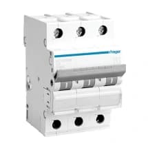 Hager Novello+ 1 Amp - 50 Amp Miniature Circuit Breakers (3 Pole & C Curve)
